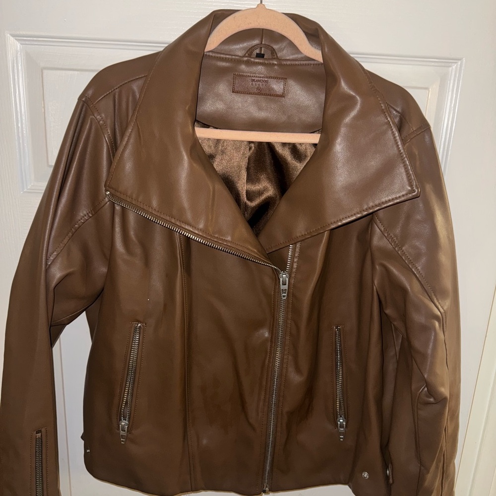 Blank NYC Tan Faux Leather Jacket - Picture 3 of 8